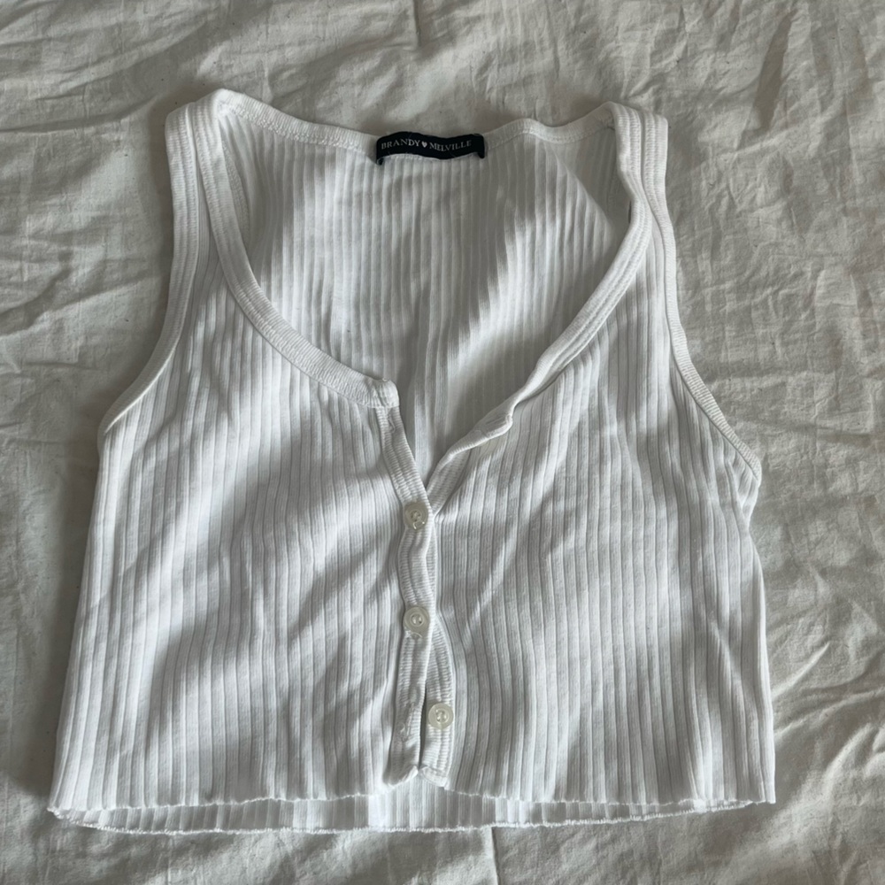White Brandy Melville Crop